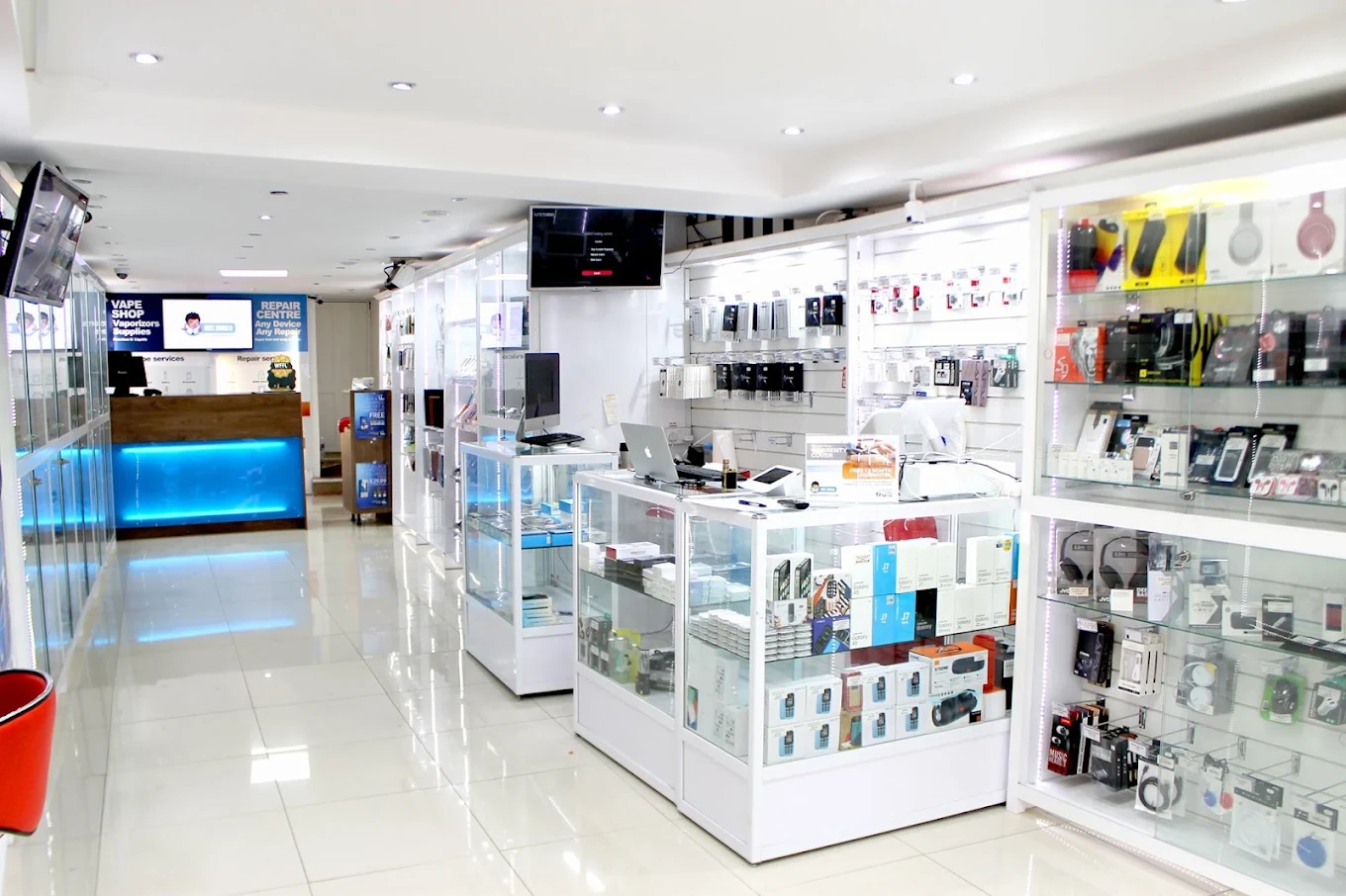 Inside the MRT World tech centre and accessories counter